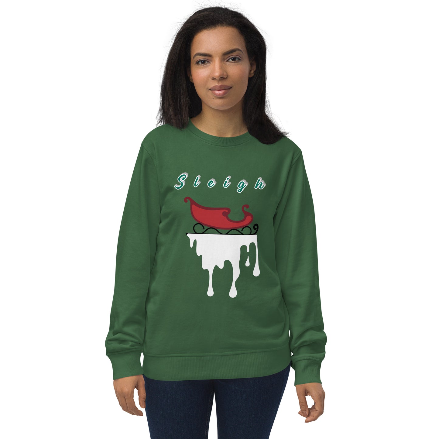 Christmas Sweatshirt, Sleigh Sweater. Santa Sleigh's Unisex organic sweatshirt