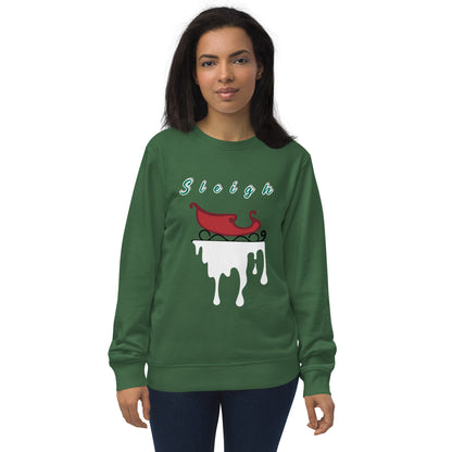 Christmas Sweatshirt, Sleigh Sweater. Santa Sleigh's Unisex organic sweatshirt