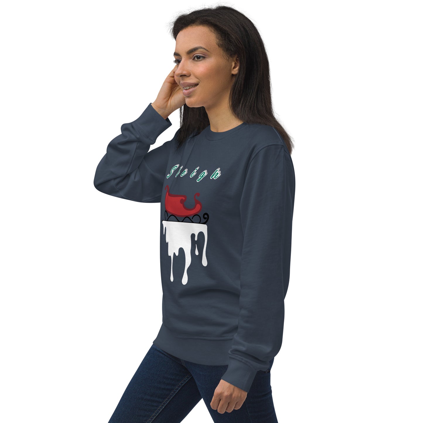 Christmas Sweatshirt, Sleigh Sweater. Santa Sleigh's Unisex organic sweatshirt