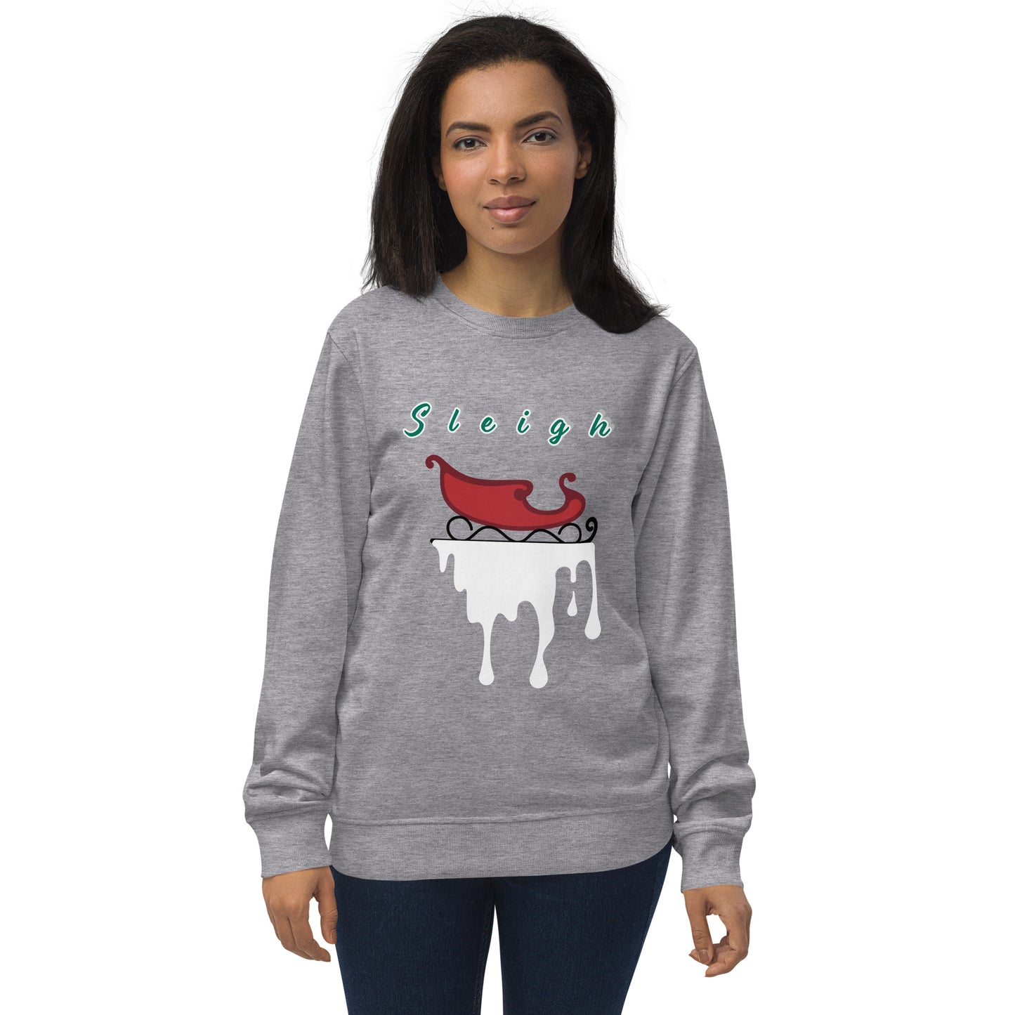 Christmas Sweatshirt, Sleigh Sweater. Santa Sleigh's Unisex organic sweatshirt