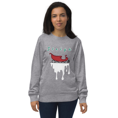 Christmas Sweatshirt, Sleigh Sweater. Santa Sleigh's Unisex organic sweatshirt