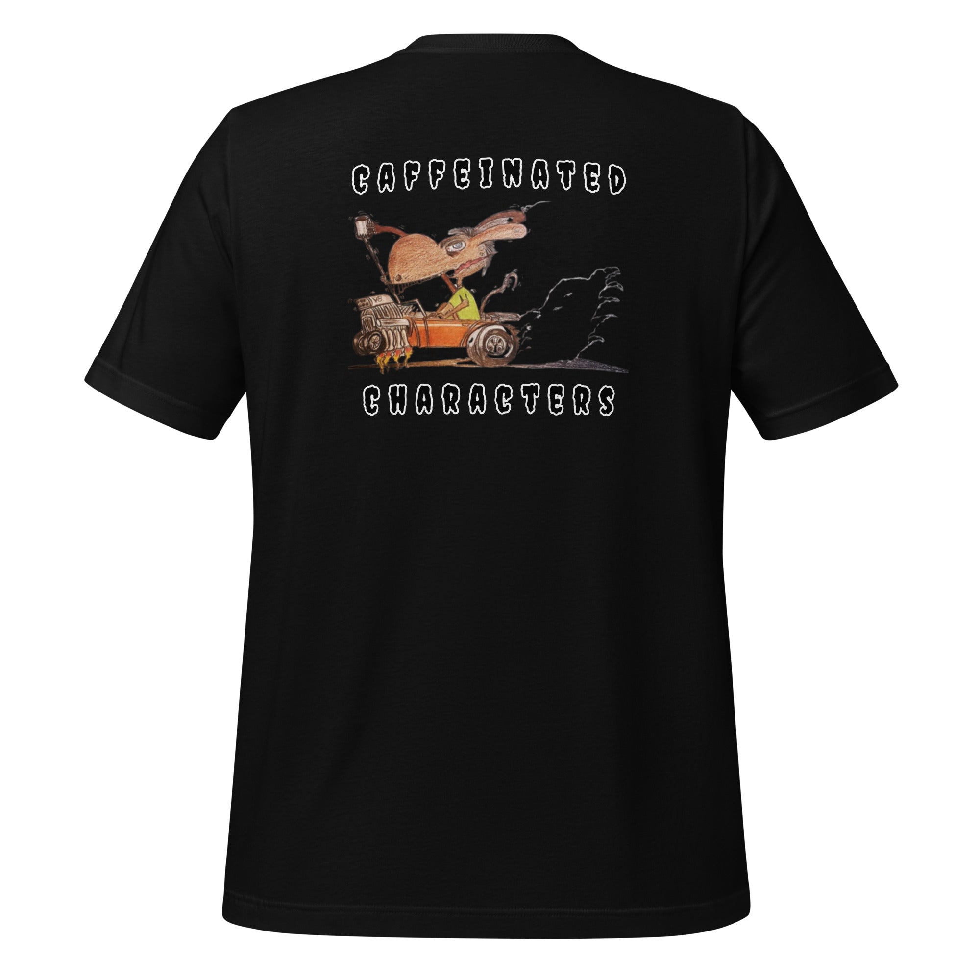 Caffeinated Characters RaT Rod T-Shirt in Black
