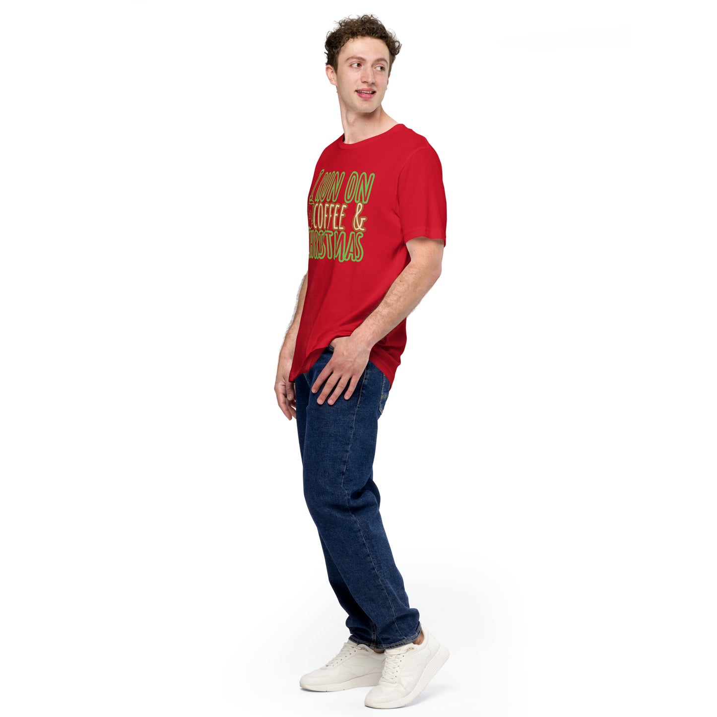 I Run On Coffee & Christmas, Unisex T-shirt