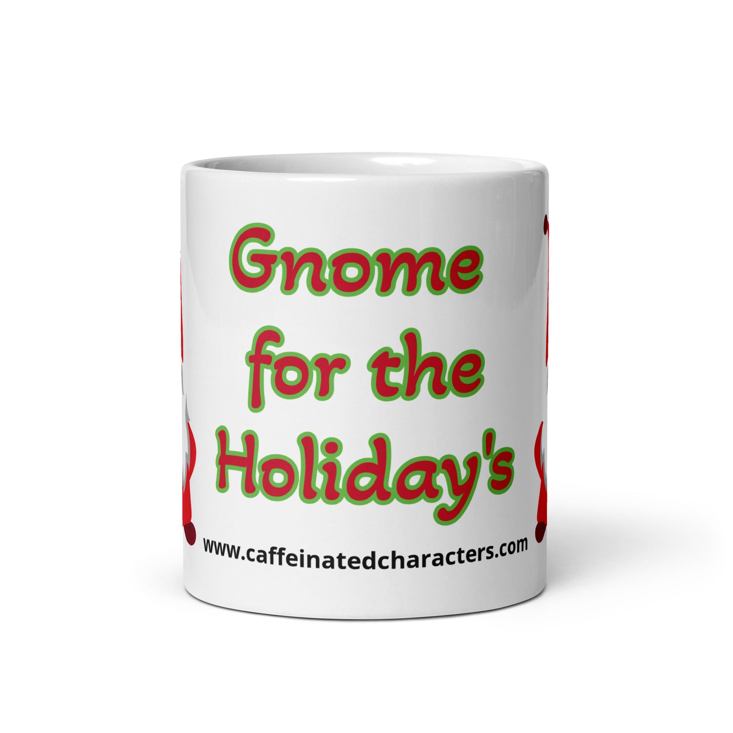 Gnome for the Holiday's mug available in 3 sizes- 11, 15, and 20 oz