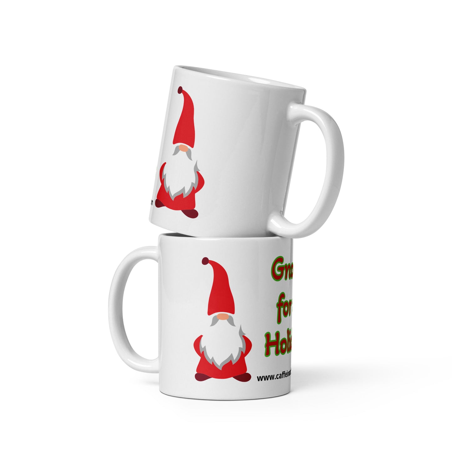 Gnome for the Holiday's mug available in 3 sizes- 11, 15, and 20 oz