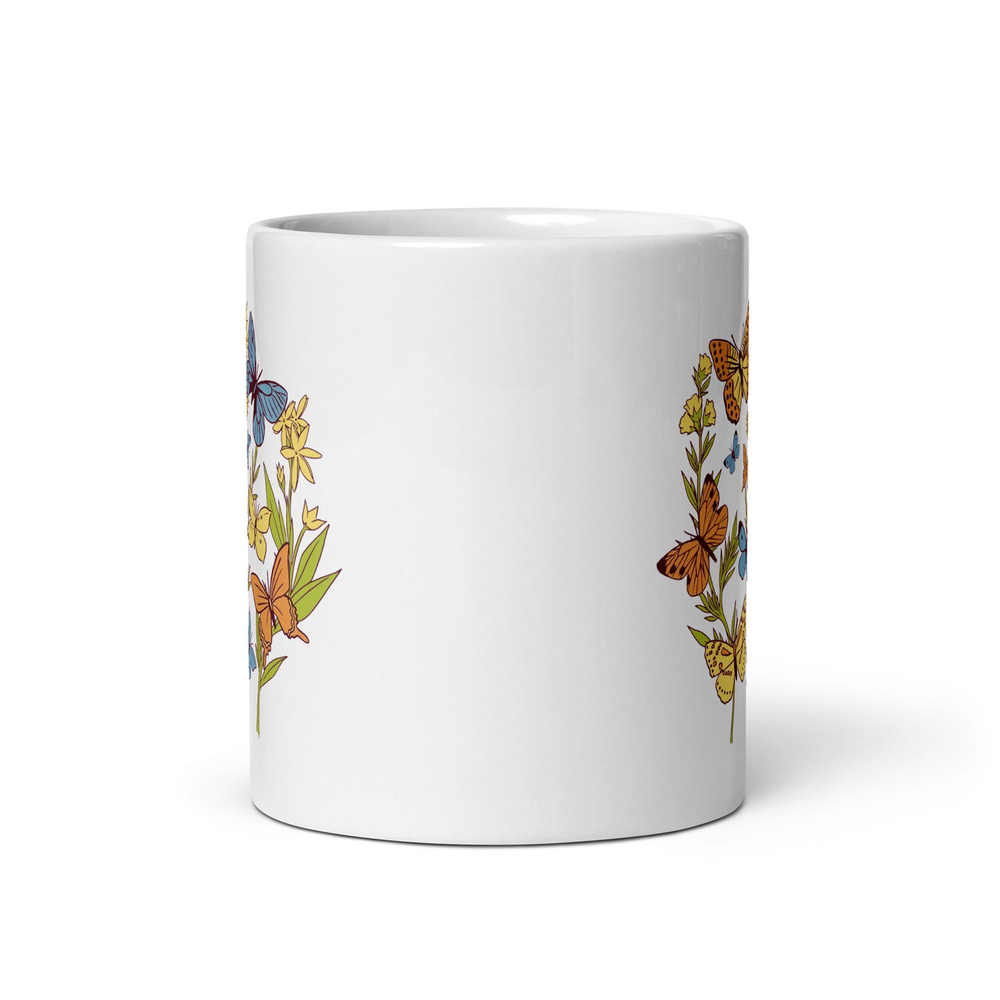 I Love Spring White glossy mug