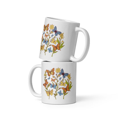 I Love Spring White glossy mug
