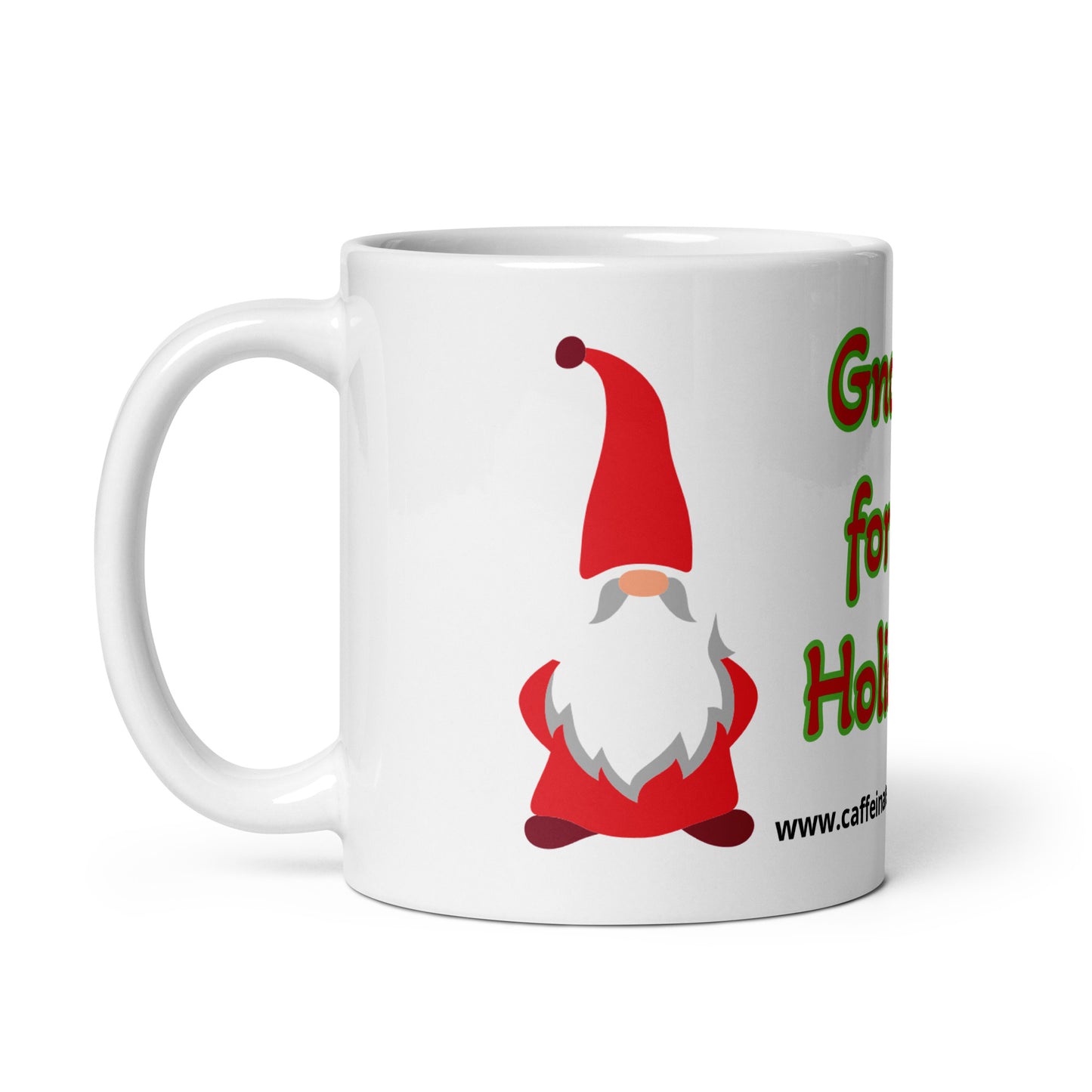 Gnome for the Holiday's mug available in 3 sizes- 11, 15, and 20 oz