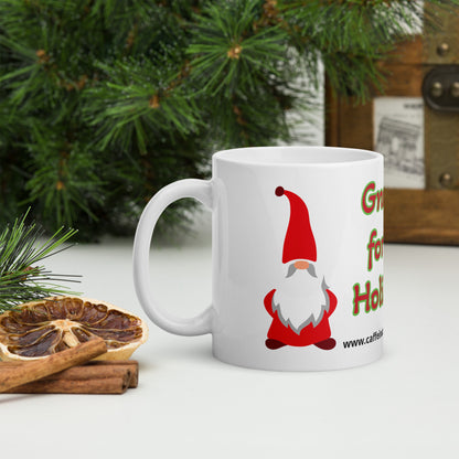 Gnome for the Holiday's mug available in 3 sizes- 11, 15, and 20 oz