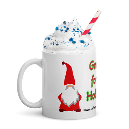 Gnome for the Holiday's mug available in 3 sizes- 11, 15, and 20 oz
