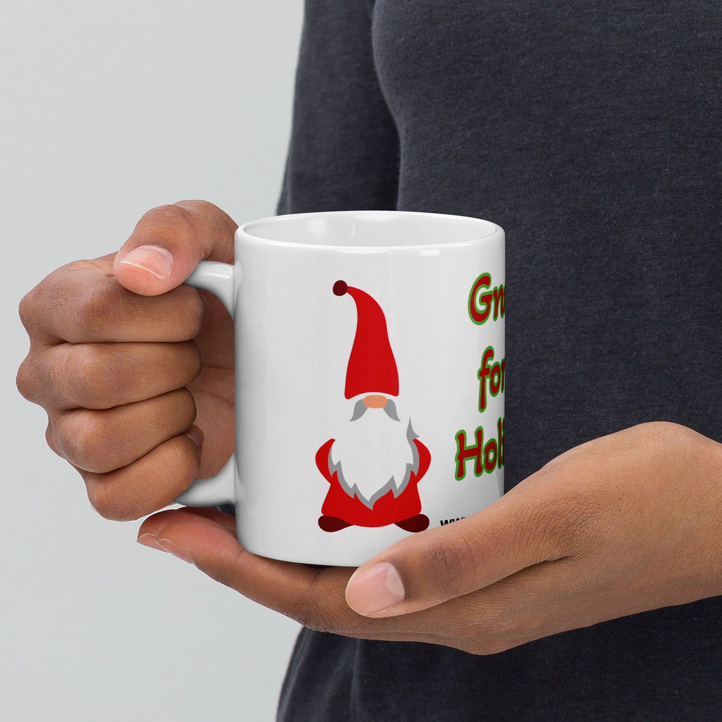 Gnome for the Holiday's mug available in 3 sizes- 11, 15, and 20 oz