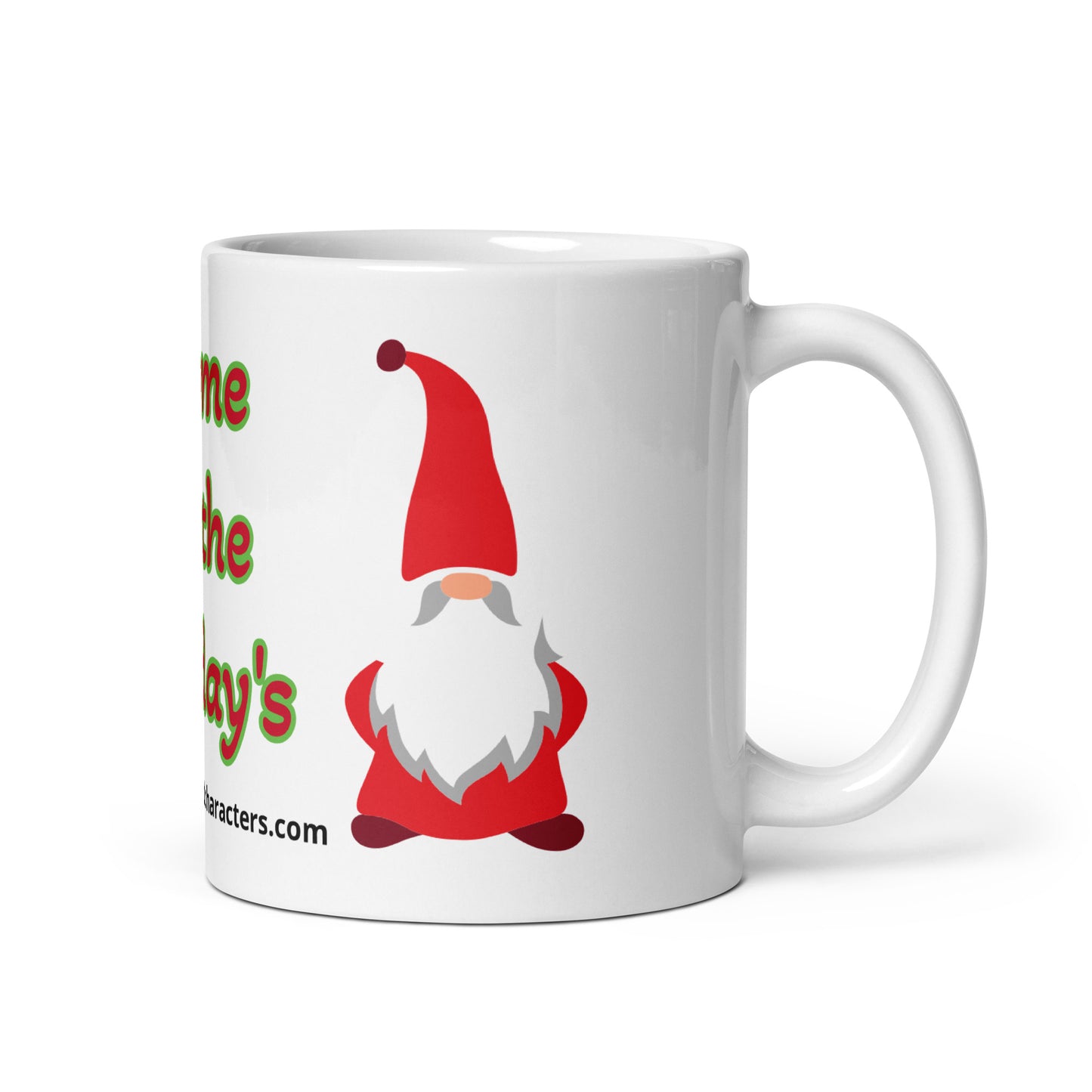 Gnome for the Holiday's mug available in 3 sizes- 11, 15, and 20 oz