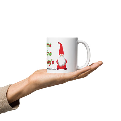 Gnome for the Holiday's mug available in 3 sizes- 11, 15, and 20 oz