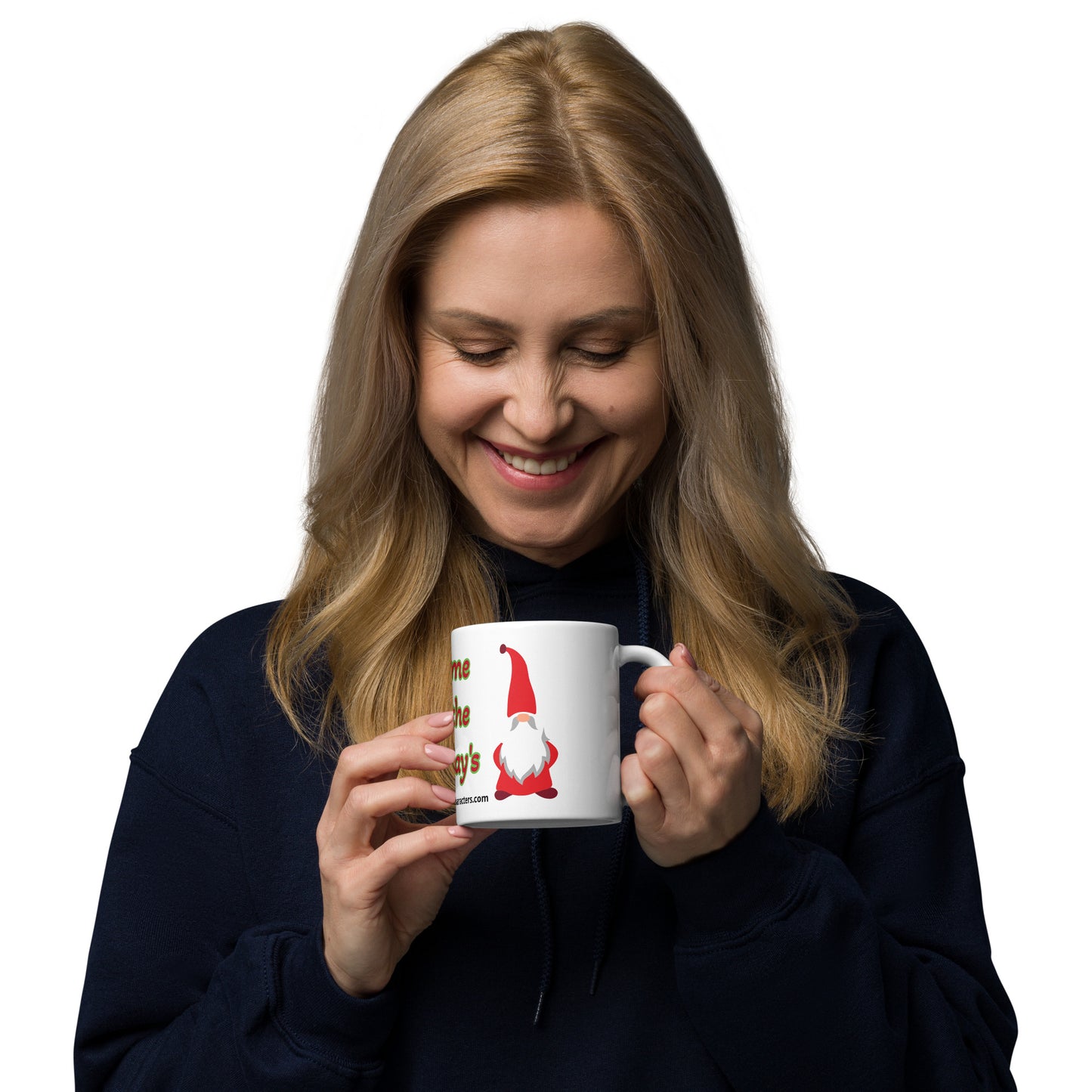 Gnome for the Holiday's mug available in 3 sizes- 11, 15, and 20 oz
