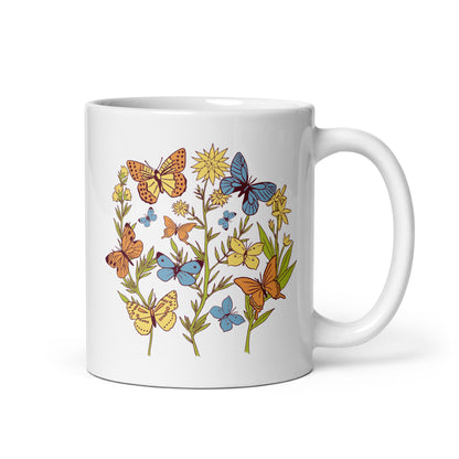 I Love Spring White glossy mug