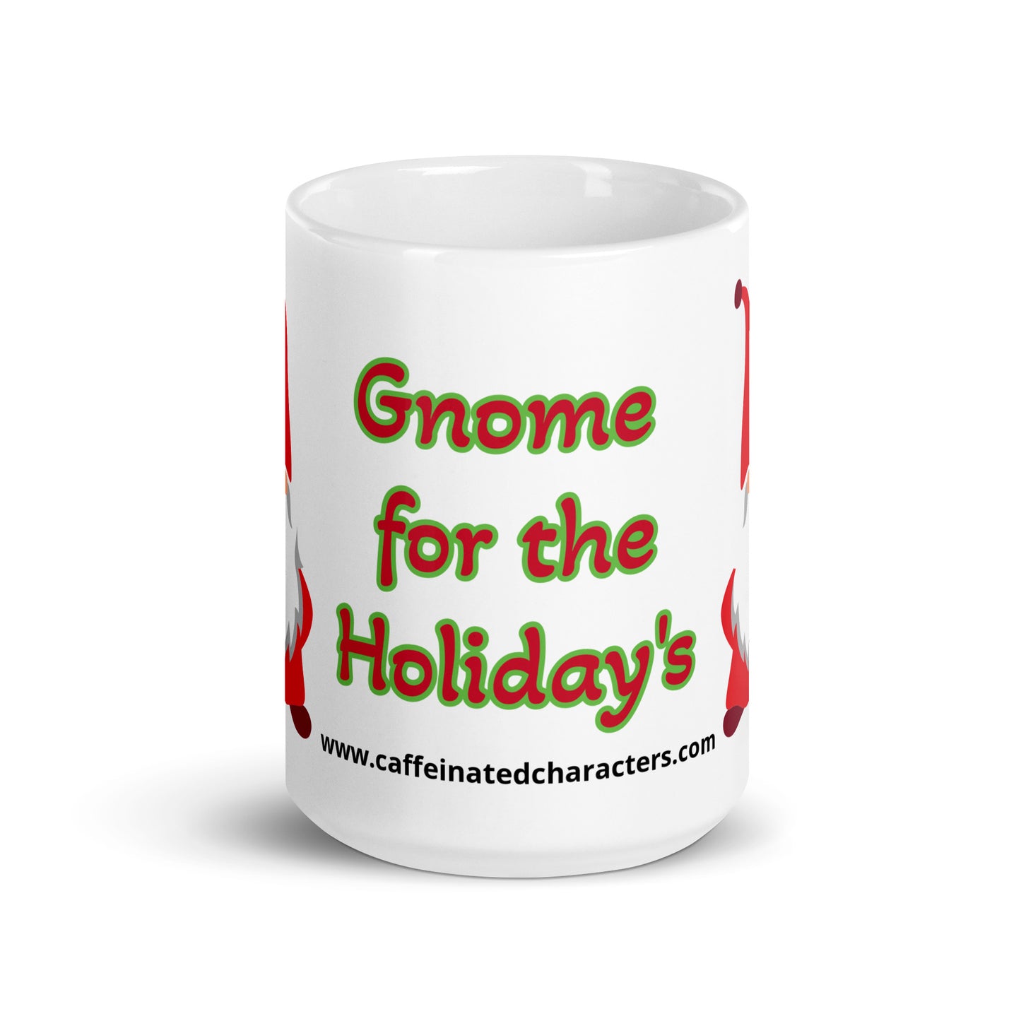 Gnome for the Holiday's mug available in 3 sizes- 11, 15, and 20 oz