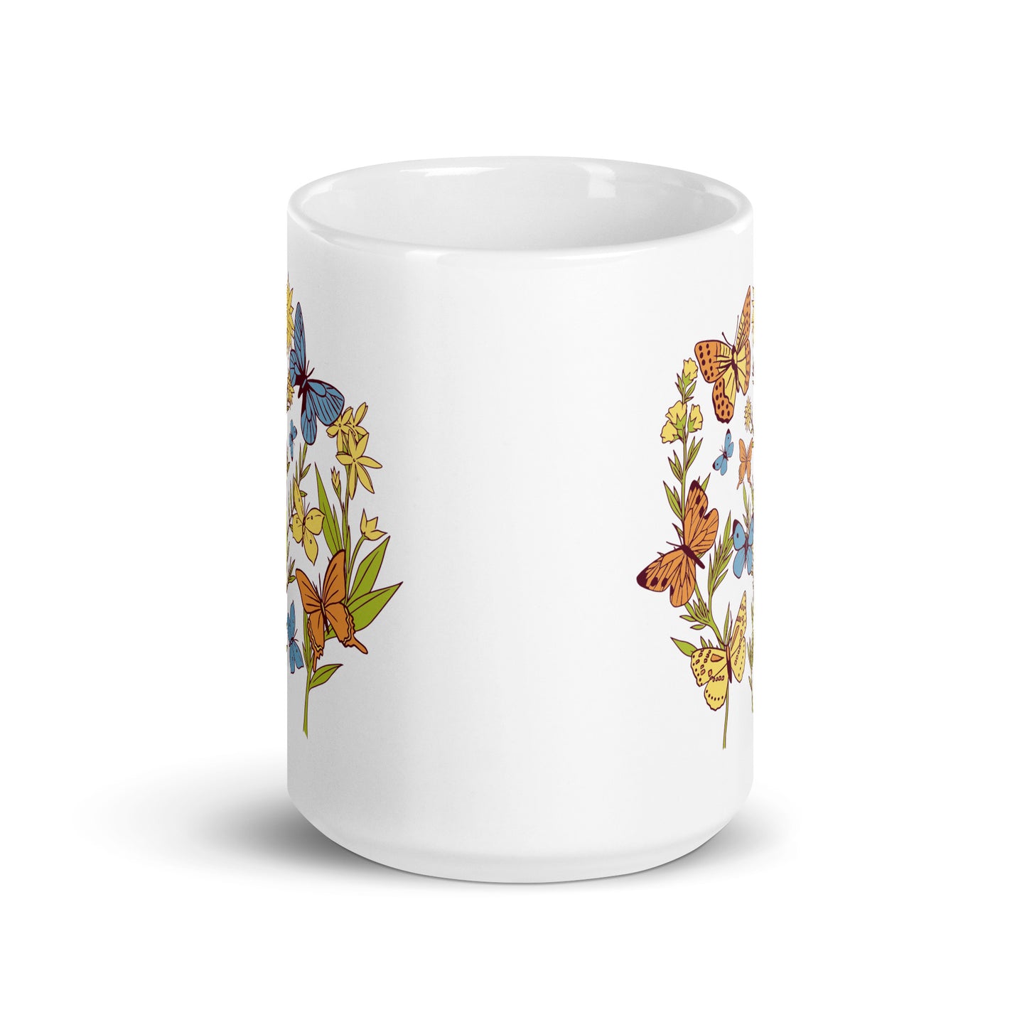 I Love Spring White glossy mug