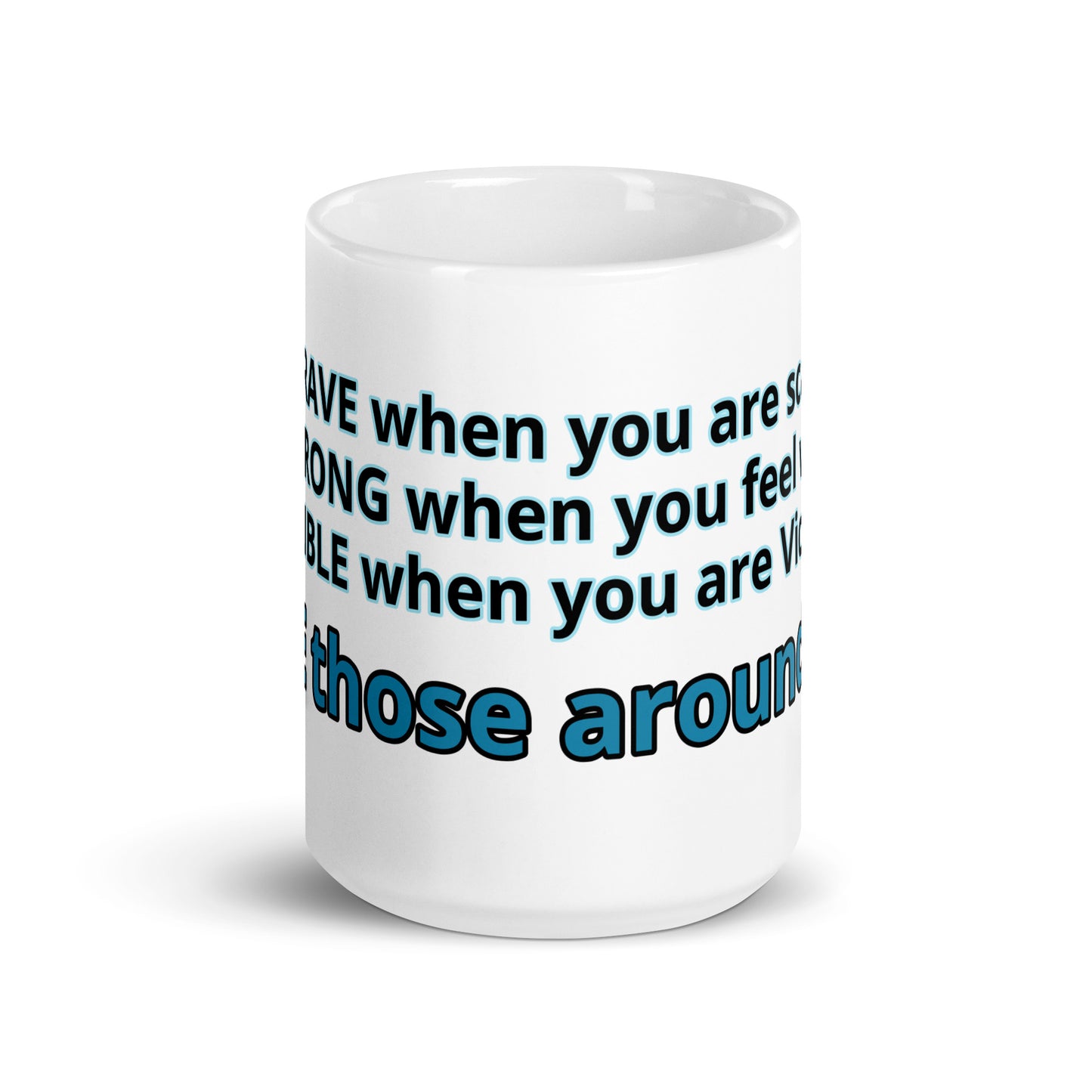 Positive and Inspiring White glossy mug