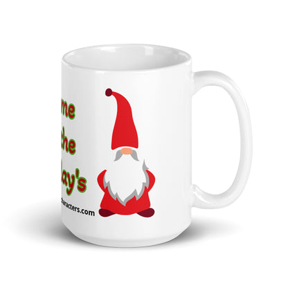 Gnome for the Holiday's mug available in 3 sizes- 11, 15, and 20 oz
