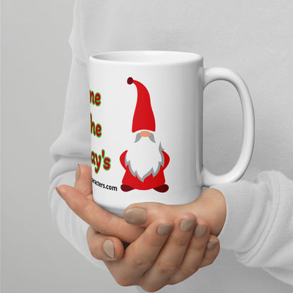 Gnome for the Holiday's mug available in 3 sizes- 11, 15, and 20 oz