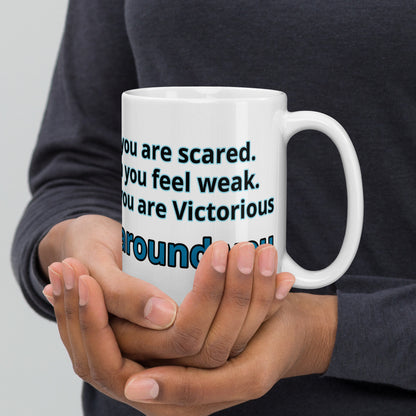 Positive and Inspiring White glossy mug