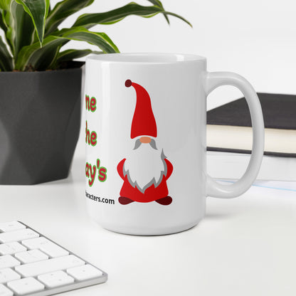 Gnome for the Holiday's mug available in 3 sizes- 11, 15, and 20 oz