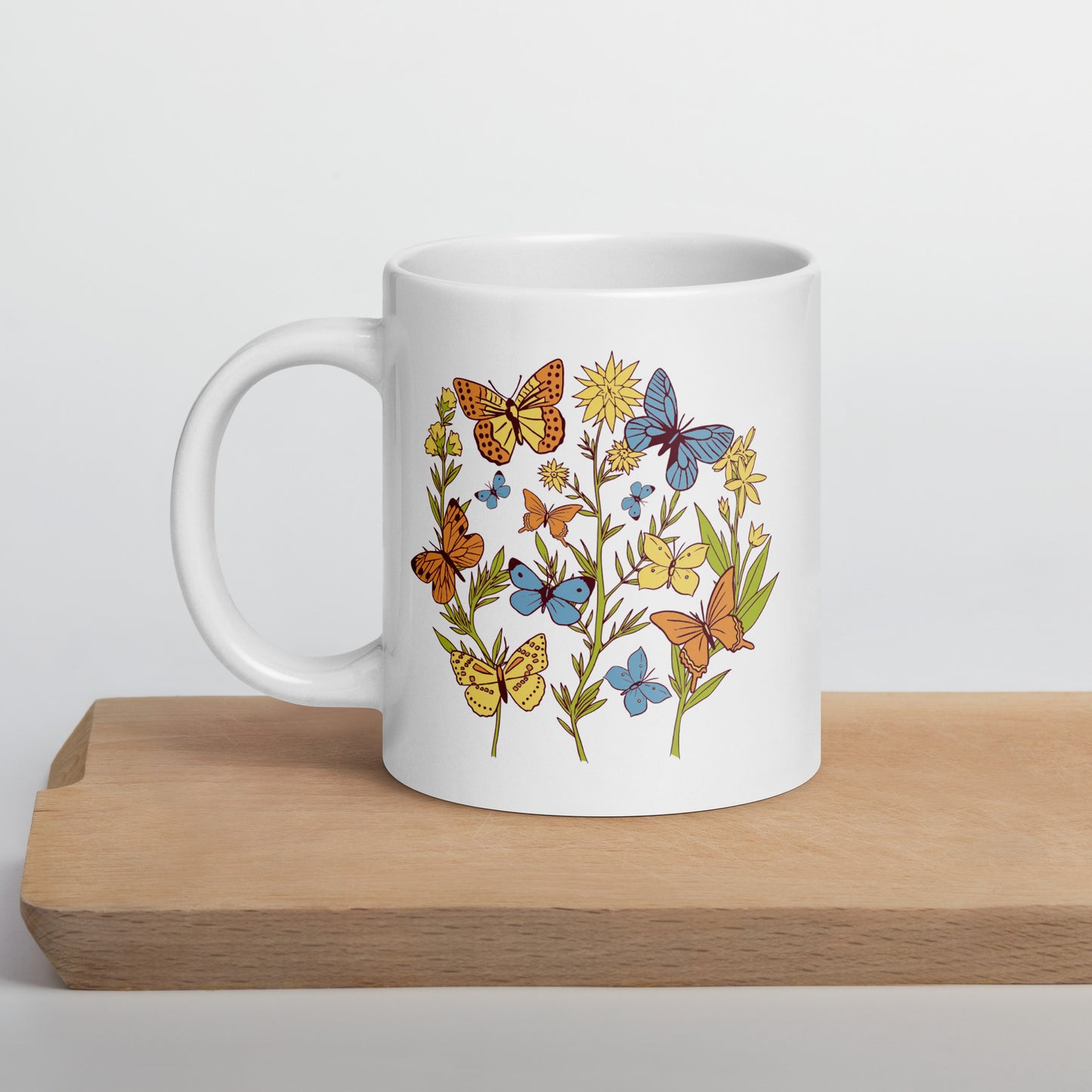 I Love Spring White glossy mug