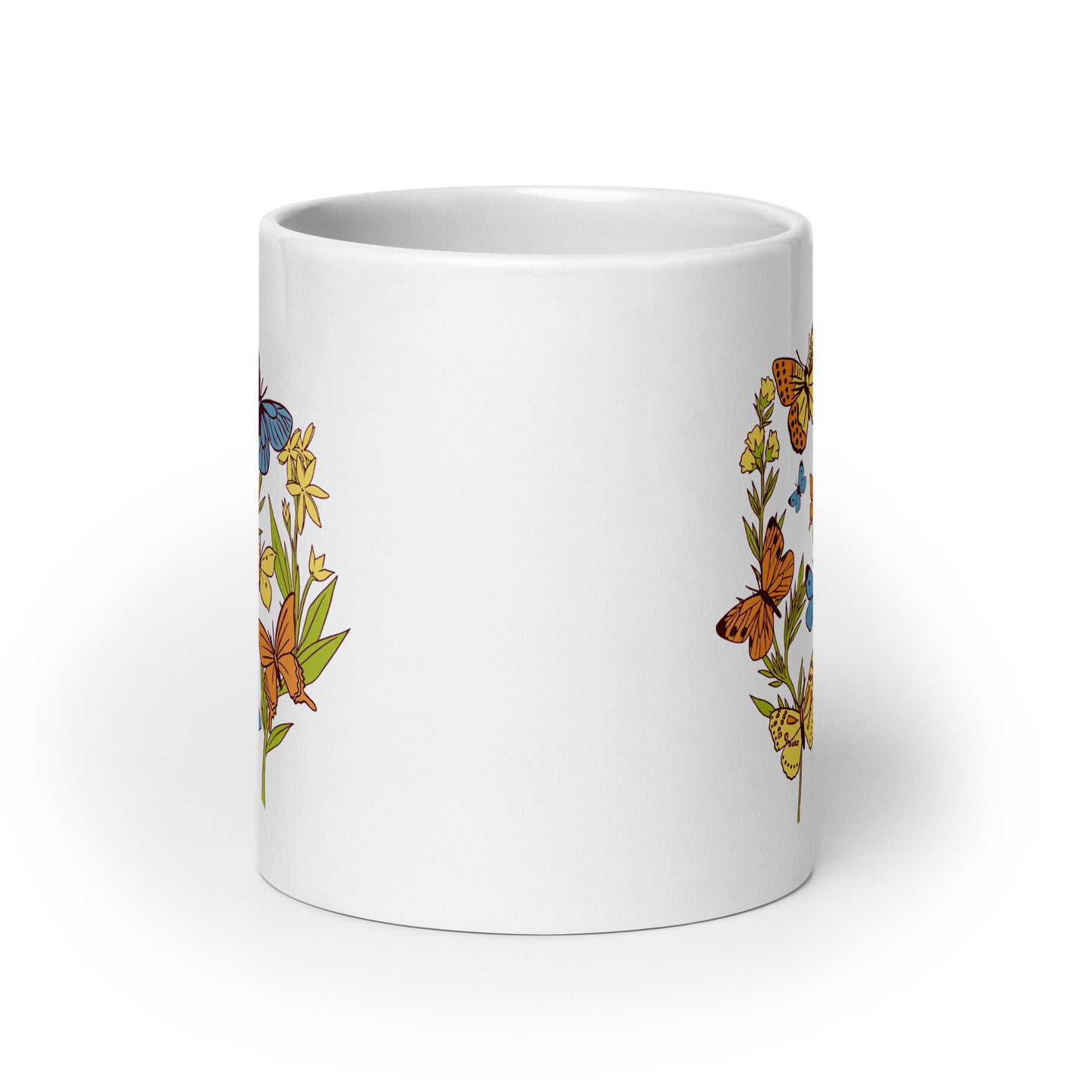I Love Spring White glossy mug