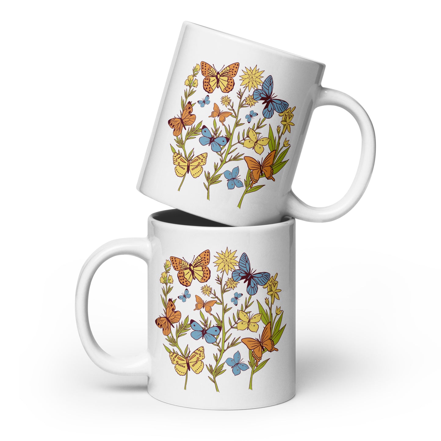 I Love Spring White glossy mug