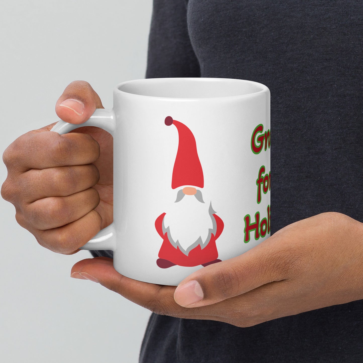 Gnome for the Holiday's mug available in 3 sizes- 11, 15, and 20 oz