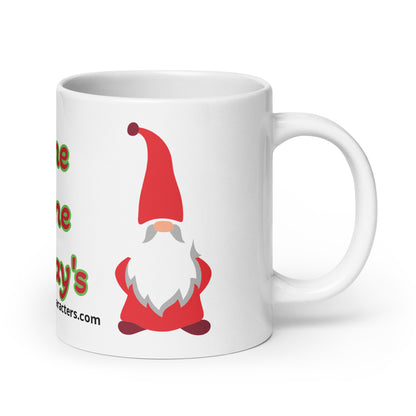 Gnome for the Holiday's mug available in 3 sizes- 11, 15, and 20 oz