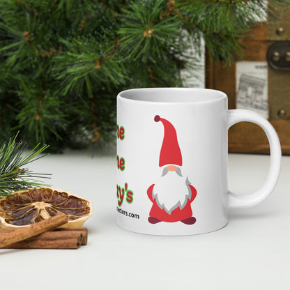 Gnome for the Holiday's mug available in 3 sizes- 11, 15, and 20 oz