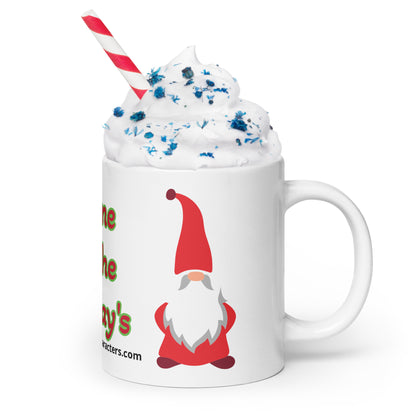 Gnome for the Holiday's mug available in 3 sizes- 11, 15, and 20 oz