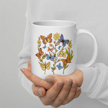 I Love Spring White glossy mug