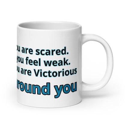Positive and Inspiring White glossy mug