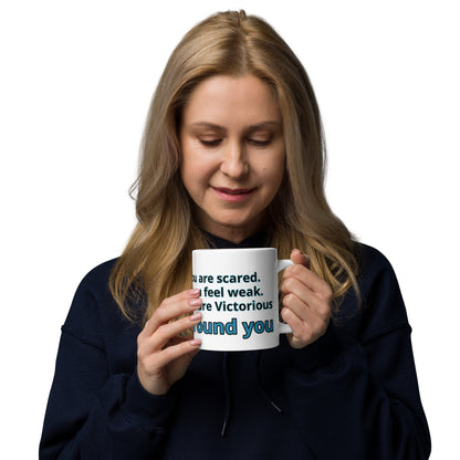 Positive and Inspiring White glossy mug