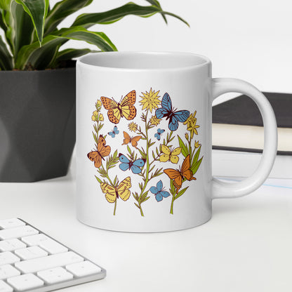 I Love Spring White glossy mug