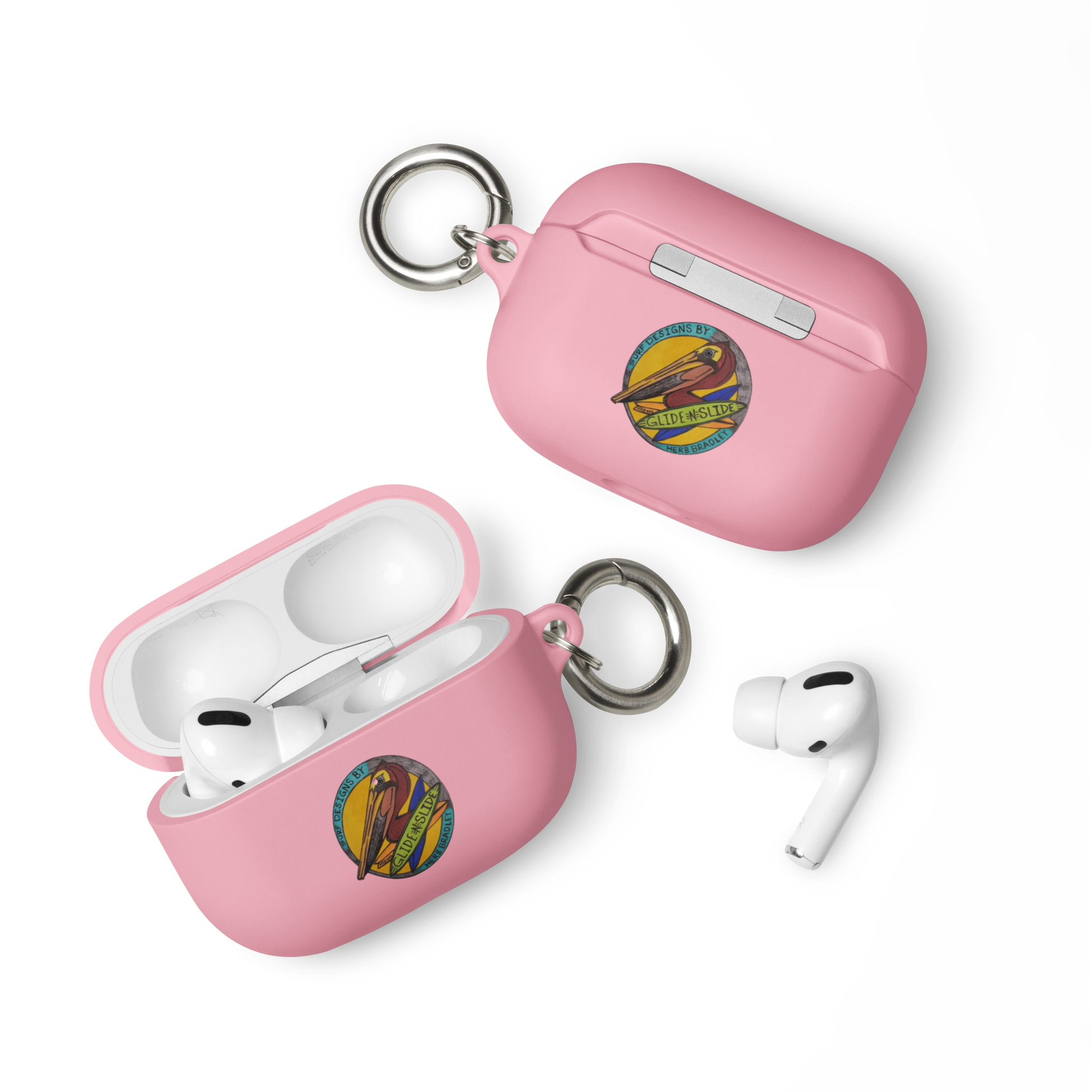 Glide -N- Slide, -PINK-airpods-pro-front- closed and open