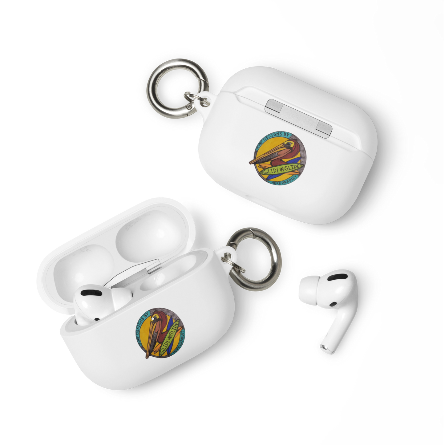 Glide -N- Slide, -WHITE-airpods-pro-front- closed and open