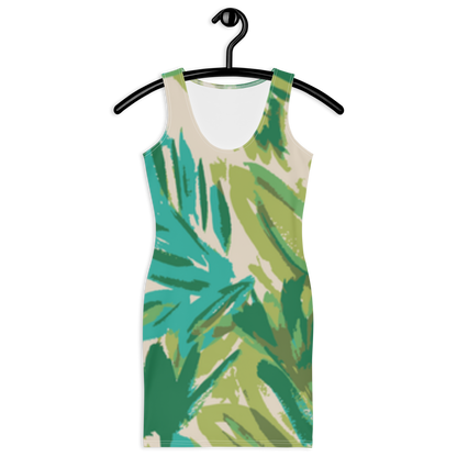 Palm Leaf Print Dress