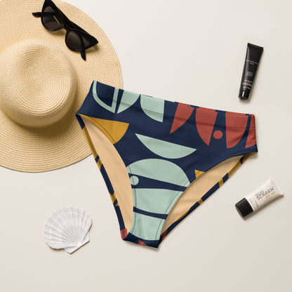 Abstract Recycled high-waisted bikini bottom