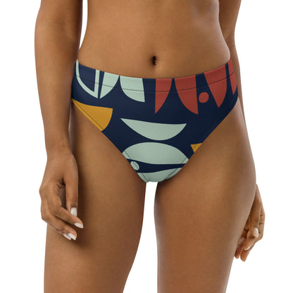 Abstract Recycled high-waisted bikini bottom