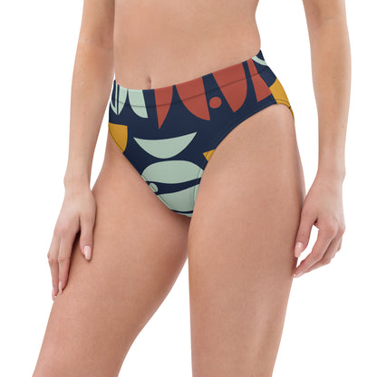 Abstract Recycled high-waisted bikini bottom