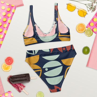 Recycled high-waisted 2 piece bikini