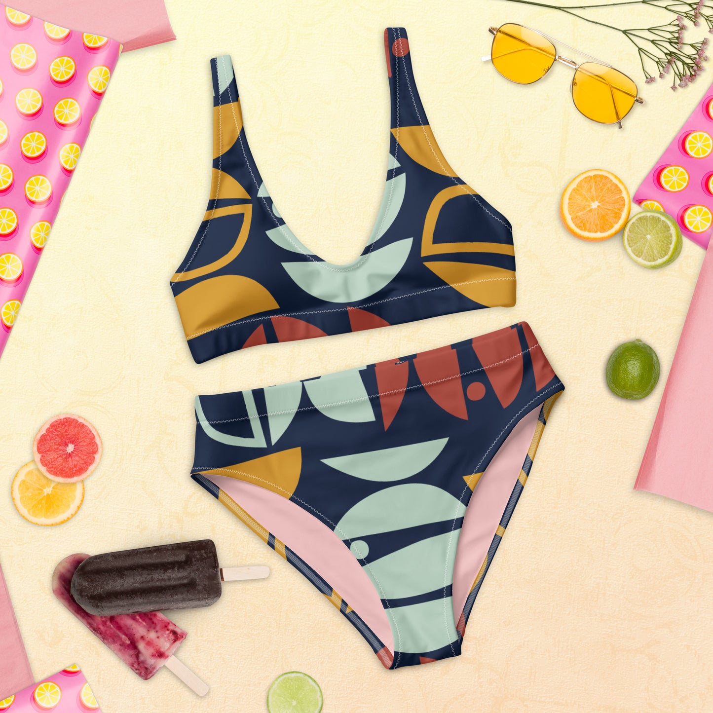 Recycled high-waisted 2 piece bikini