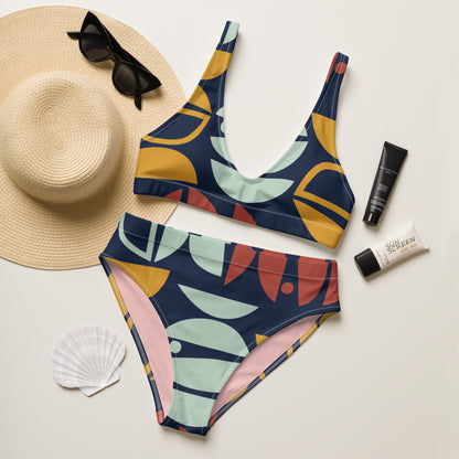 Recycled high-waisted 2 piece bikini