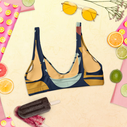 Abstract Recycled padded bikini top