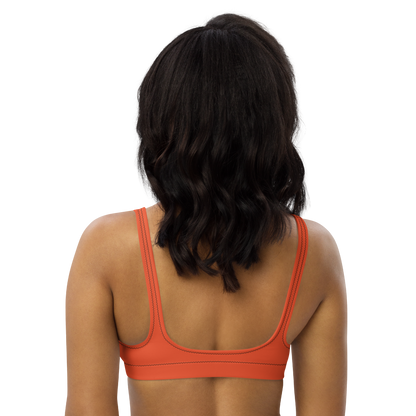 Recycled padded bikini top with Black thread