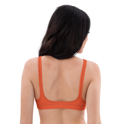 Recycled padded bikini top with Black thread