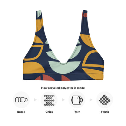 Abstract Recycled padded bikini top